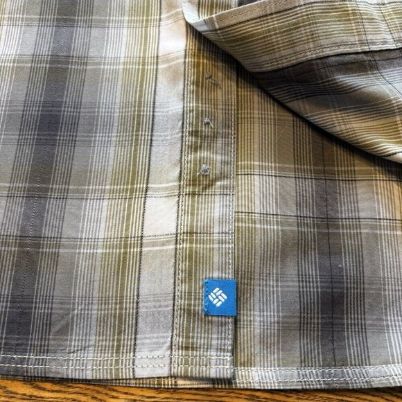 Columbia Long Sleeve Shirt Mens XL Plaid Supplex Nylon Outdoor Fishing Vented - Picture 12 of 16